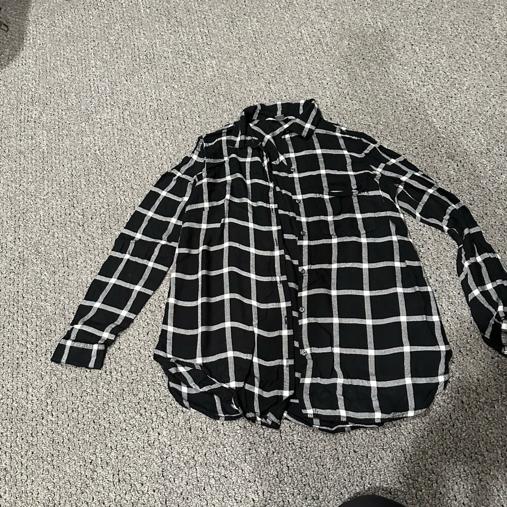 Black and White Old Navy The Classic Shirt/Flannel